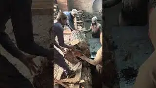 Complete sawmilling process | From log 🪵 to lumber #wood #woodscraft #artandcraft #craftwood 