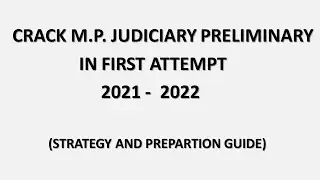 MP Judiciary 2021 strategy|| Best Strategy to prepare for exam