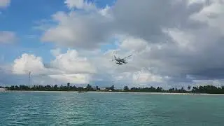 Plan Taking off Next to our Boat at Baker's Bay! 