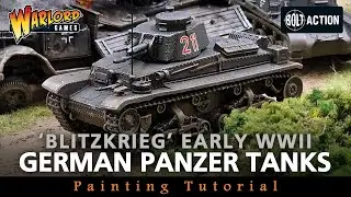 Bolt Action Painting Tutorial | How To Paint Blitzkrieg Early War German Panzer Tanks Warlord Games