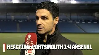 &lsquo;WE PLAYED VERY WELL!&rsquo; 🥹 Arsenal reach FA Cup 4th round after beating Portsmouth REACTION | ESPN FC