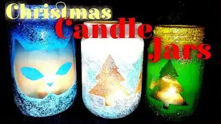 Christmas Candle Jars (with easy DIY template) Tutorial