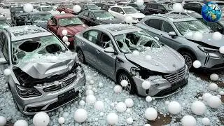 CHINA: Massive Hailstorm DEVASTATES Beijing - Giant Hailstones & Urban CHAOS