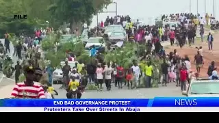 End Bad Governance Protest: Protesters Take Over Streets In Abuja