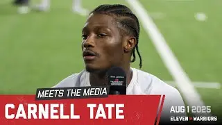 Carnell Tate discusses stepping up to be a leader for the wide receivers and his offseason