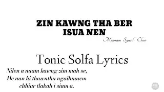 Zin Kawng Tha Ber Isua Nen | Tonic solfa Lyrics
