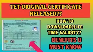 TET Passed Candidates &ndash; Original Certificate Release, Validity & Benefits|students solution