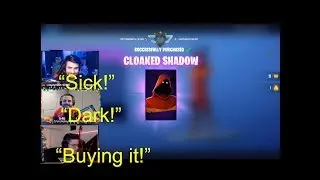 STREAMERS REACT TO *NEW* CLOAKED SHADOW SKIN (Fortnite funny and wtf moments)