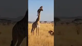 Smart Cheetah Uses a Giraffe as a Shield 😱 | Lion Attack Avoided!