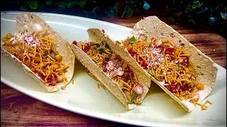 Hotel style papad salad .