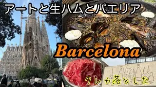 突然バルセロナ 生ハムとかパエリアを食べているしガウディ建築も行くしクレカは落とす