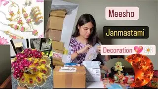 Meesho janmastami decoration (Part1)💖🌼 #vlog #meesho #ankitatiwarivlogs
