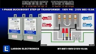 1-Phase Buck/Boost Step-Up Transformer - 190V Primary - 215V Secondary -10.9 Amps -50/60Hz