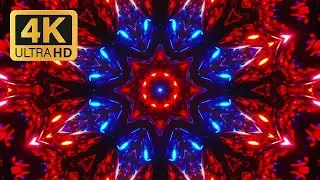 [4K] Music Instrumental Kaleidoscopic Vibrant Pattern - Full 3 Hours
