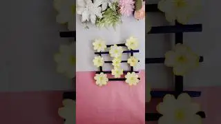 flower wall decor | paper decoration ideas #shorts #diy