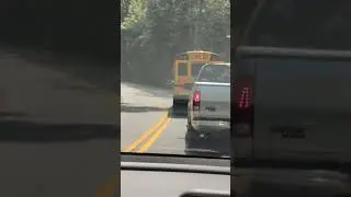 Tesla Full Self Driving Supervised Can See School Bus Stop Signs #shorts #tesla #selfdrivingcar #ev