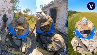 Un soldado ucraniano graba con una cámara de 360º un asalto en dirección a Zaporiyia