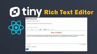 ReactJS TinyMCE Editor | Fullstack Blog App using MERN integrate Rich Text Editor