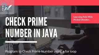 How Check Prime Number using a for loop | Java Logic | java Program