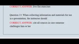 Fire instructor 1 practice questions and answers rated 100% correct