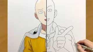 How to Draw Saitama from One Punch Man | Easy Step-by-Step Drawing Tutorial