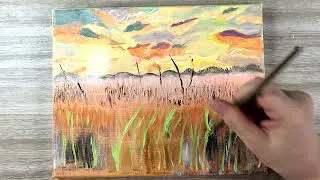 Rainbow Clouds | Painting Challenge Day 17 | Acrylic Painting