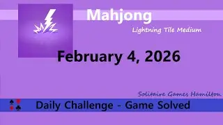Microsoft Mahjong | Lightning Tiles Medium - February 4, 2026 | Daily Challenges