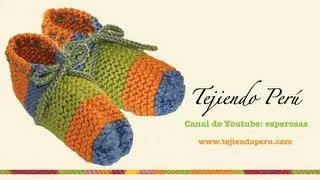 Dos agujas: pantuflas (Parte 1)