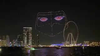2021 Dubai Shopping Festival Drone Light Show at Bluewaters Island in Dubai, UAE (Part 2)