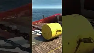 Deploying a Floating Buoy: A Step-by-Step Animation of Installing a Mooring System at Sea