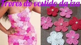 Flores do vestido da iza em crochê passo a passo @joseisa2020.
