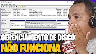 Gerenciamento de disco n&atilde;o funciona no Windows ✔Resolvido