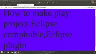 how to make play project eclipse compitable,Eclipse plugin