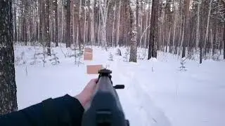 Let's shoot an AK rifle into the snow and try to find the bullet and determine the flight distance