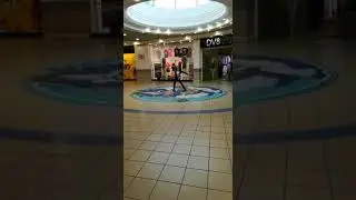 Dancing girl in Foyleside Shopping Centre!