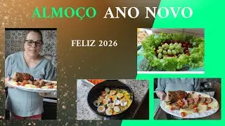Vlog: Almoço de Ano Novo com Carne recheada, salada, Farofa de farinha de Milho e Maionese