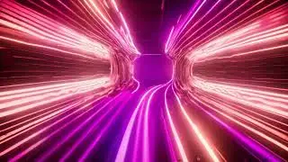 Tunnel Neon gold  Light Abstract Background