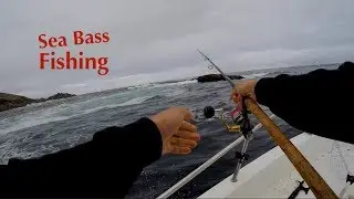 Fishing for Sea Bass off a Small Boat | Lure Fishing Near BIG Rocks