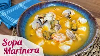 SOPA MARINERA 🐟🦐 LA MEJOR SOPA DE PESCADO Y MARISCOS 😋