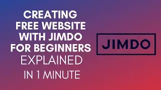 How To Create A Free Website With Jimdo For Beginners (2025)