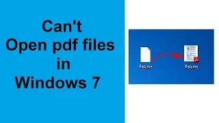 can't open pdf files in windows 7 - solved