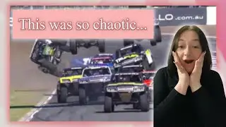 F1 fan reacts to Stadium Super Truck Crashes!