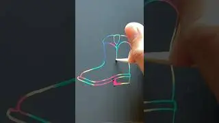 Простые ковбойские сапоги с рисунком цветов 🌸 | Урок рисования на бумаге
