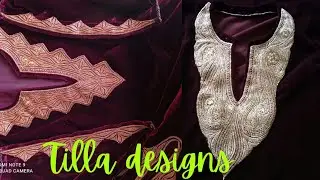 tilla designs for pherans||latest tilla designs||tilla work