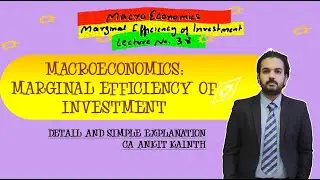 marginal efficiency of investment | #investmentefficiency #economics  lecture 38 #macroeconomics