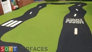 Nursery School Green Wetpour Overlay in Gloucester, Gloucestershire | Wet Pour Play Area