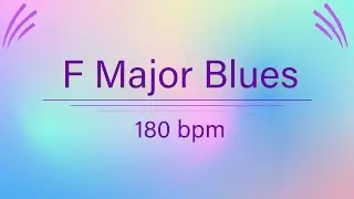 F Major Blues | 180 bpm | Jazz Swing | Play-Along Backing Track