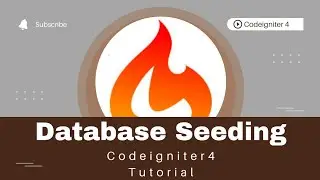 Codeigniter 4 | Database Seeding @codewithramra1862