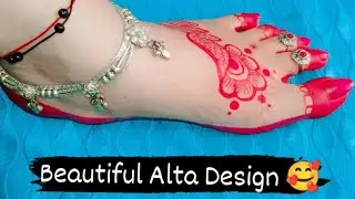Most beautiful Alta/ mahawar Design 🤗#design #aalta#feet #fashion