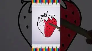 Coloring  Strawberry #shorts  #colors  #shortvideo  #shortvideo